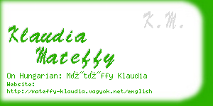 klaudia mateffy business card